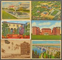 81 db RÉGI külföldi város képeslap vegyes minőségben: sok amerikai és kanadai / 81 pre-1945 non-Hungarian town-view postcards in mixed quality: many USA and Canada