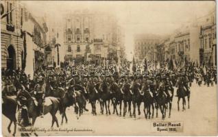 1916 Budapest, Károly király és Zita királyné koronázása. Beller Rezső felvétele