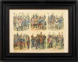 Richard Knötel (1857-1914): Különböző államok lovassági alakulatai, többek közt Ausztria-Magyarorszá...