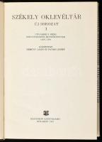 Székely oklevéltár. Új sorozat. I-II. köt. Udvarhelyi széki törvénykezési jegyzőkönyvek 1569-1591; 1...