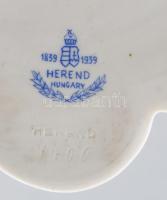 Herendi virágmintás hamuzó, jelzéssel, kis kopottsággal, d: 15 cm