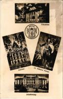 1939 Kassa, Kosice; "1938 Kassa visszatért" bevonulás, Városháza, Színház, II. Rákóczi Ferenc, Felsőbíróság. Fenyves Andor kiadása / entry of the hungarian troops, town hall, theatre, Francis II Rákóczi, court (Rb)