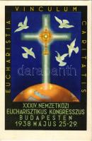 1938 Budapest XXXIV. Nemzetközi Eucharisztikus Kongresszus. Készüljünk a Magyar Kettős Szentévre! / Eucharistia Vinculum Caritatis / 34th International Eucharistic Congress s: Gebhardt