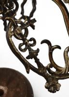 Retro fém és üveg csillár. Hibátlan búrákkal 60 cm