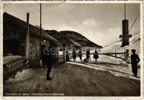 1938 Claviere, Confine Italo-Francese / Italian-French border, patrols (small tear)