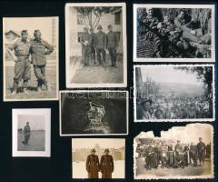 cca 1930-1943 Magyar katonai fotók vegyes méretben, 8 db