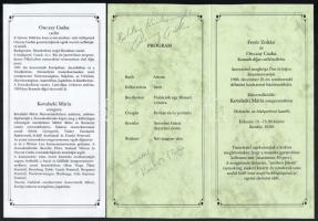 1996 Feyér Zoltán és Onczay Csaba csellóművészek karácsonyi meghívója. A vendég közreműködő Kovalszki Mária és Onczay Csaba által DEDIKÁLT.