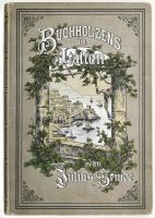 Stinde, Julius: Buchholzens in Italien. Reise-Abenteuer von Wilhelmine Buchholz. Berlin, 1888, Freund & Jeckel, XV+(1)+168+(8) p. Német nyelven. Kiadói illusztrált, aranyozott gerincű, festett egészvászon-kötés, az előzéklapon és a szennylapokon vágásból eredő hiánnyal, két lapon a vágásból eredő sérüléssel.