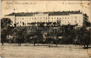 1923 Enns, K.k. Kavallerie Kaserne / military cavalry barracks (fl)