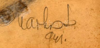 Olvashatatlan jelzéssel: Női arckép, 1941. Ceruza, papír. 31×26 cm. Üvegezett fakeretben