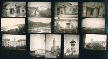 1929 Soproni részletek, 13 db fotó, 4x6 cm