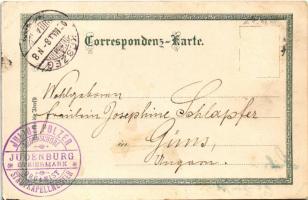 1898 (Vorläufer) Judenburg, Hauptplatz / winter. Johann Steinacher Art Nouveau, floral, litho (Rb)