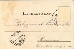 1903 Gyimes, Csík-Gyimes, Ghimes; határszéli lépcső határőr katonákkal. Adler Alfréd fényképész / bo...