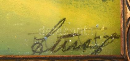 Olvashatatlan jelzéssel: Virágzás. Pasztell, papír. Dekoratív, üvegezett fakeretben, 36×26 cm