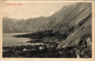 1916 Kotor, Cattaro; dall' ovest / from west + "K.U.K. MARINEFELDPOSTAMT POLA" (tear)