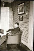 Régi lakásbelsők, bútorok 4 db fotónegatívon, 6x9 cm