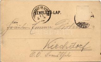 ~1899 (Vorläufer) Budapest VI. Nyugati pályaudvar, villamos. Grassmaun kiadása (Rb)