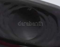 Antik hialit hutaüveg palack, alján becsiszolt, jelzés nélkül, hibátlan, m: 28 cm