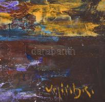 Vojnits Richárd (1942-): Piactér. Olaj, farost, jelzett. Fakeretben, 40×60 cm