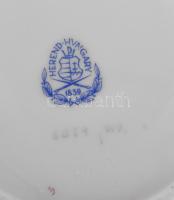 Herendi Apponyi mintás porcelán bonbonier, plasztikus rózsa fogóval, kézzel festett, jelzett, hibátl...