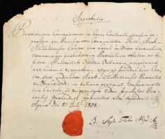 1808 Jászárokszállás, a város bírájának és tanácsának határozata a kántori jövedelemmel és fizetésse...