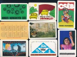 cca 1960-1980 Vegyes kártyanaptár tétel, 60 db mind klf