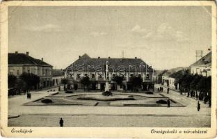 1941 Érsekújvár, Nové Zámky; Országzászló a városházzal / Hungarian flag, town hall (EB)