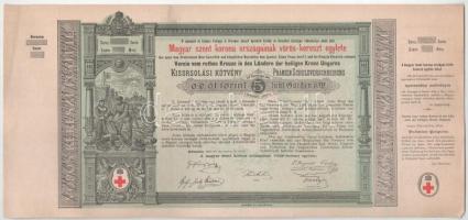 Budapest 1882. "Magyar szent korona országainak vörös-kereszt egylete" kisorsolási kötvény...