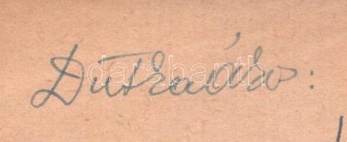 cca 1950-1960 Dutka Ákos (1881-1972) költő, író saját kézzel írt, "Vihar előtt" c. verséne...