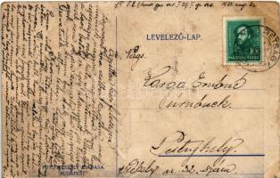 1933 Rétság, vasútállomás, gőzmozdony. Foto Mészöly kiadása (b)