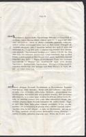 cca 1847 A Magyar Királyi Helytartótanács által közzétett határozatok, felszólítások szövegének leir...