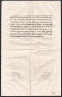 cca 1847 A Magyar Királyi Helytartótanács által közzétett határozatok, felszólítások szövegének leir...