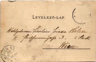 1899 (Vorläufer) Nagyapold, Grosspold, Apoldu de Sus; Ördög-vasúti híd a Cigány-árok felett, gőzmozd...