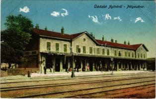 1915 Nyitra, Nitra; pályaudvar, vasútállomás / railway station