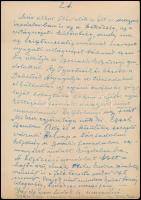 1958 Dutka Ákos (1881-1972) költő, író saját kézzel írt, "A Holnap 50 év előtti születése"...