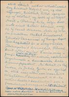 1958 Dutka Ákos (1881-1972) költő, író saját kézzel írt, "A Holnap 50 év előtti születése"...