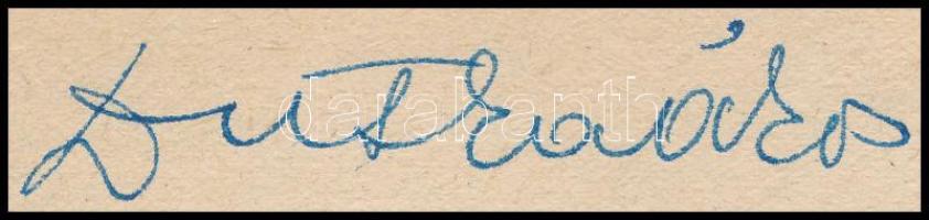 1958 Dutka Ákos (1881-1972) költő, író saját kézzel írt, "A Holnap 50 év előtti születése"...