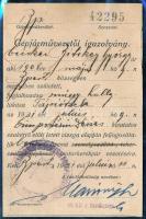 1931 Bp., fényképes gépjárművezetői igazolvány motorkerékpárra