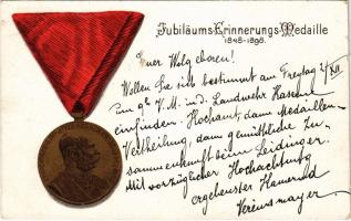 1898 (Vorläufer) Jubiläums Erinneruns Medaille 1848-1898 / Medál Ferenc József uralkodásának 50. évfordulója / Medal for Franz Josephs 50th anniversary of reign