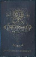 cca 1880-1900 Hölgyportré, keményhátú fotó Gutkaiss József besztercebányai (Banská Bystrica / Neusoh...