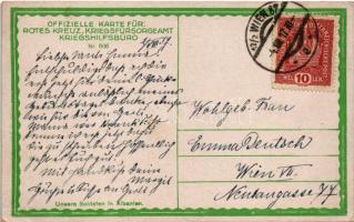 1917 Unsere Soldaten in Albanien. Offizielle Karte für Rotes Kreuz, Kreigsfürsorgeamt Kriegshilfsbür...