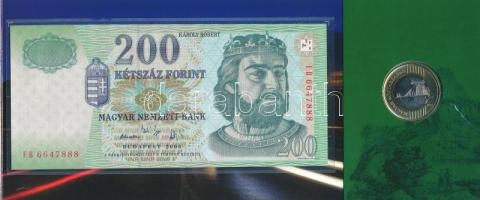 2009. 200Ft elsőnapi veret + 2006. 200Ft "FB" "Búcsú a 200Ft-os bankjegytől", so...