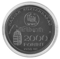 1998. 2000Ft Ag "WWF - Óvd a természetet" kapszulában, dísztokban, tanúsítvánnyal T:PP kis...