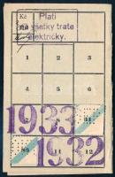 1932-1933 Fényképes tanulóbérlet a magas-tátrai elektromos felvonóra