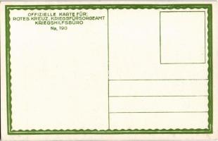Gefechtspause. Offizielle Karte für Rotes Kreuz, Kriegsfürsorgeamt Kriegshilfsbüro Nr. 190. / WWI Au...