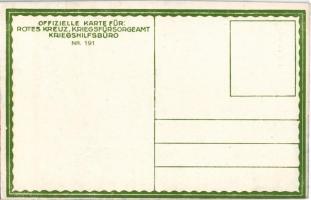 Der Retter. Offizielle Karte für Rotes Kreuz, Kriegsfürsorgeamt Kriegshilfsbüro Nr. 191. / WWI Austr...