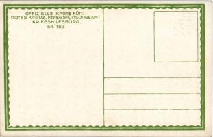 Eine überraschte Alpini-Patrouille. Offizielle Karte für Rotes Kreuz, Kriegsfürsorgeamt Kriegshilfsb...