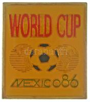 Mexikó 1986. "Labdarúgó Világbajnokság" műgyantás fém jelvény (27x31mm) T:AU,XF Mexico 1986. "FIFA World Cup" synthetic resin metal badge (27x31mm) C:AU,XF