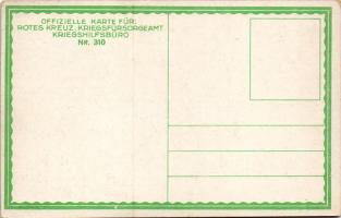 Nachtpatrouille. Offizielle Karte für Rotes Kreuz, Kriegsfürsorgeamt Kriegshilfsbüro Nr. 310. / WWI ...