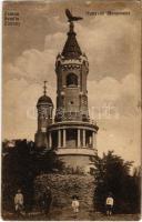 1924 Zimony, Semlin, Zemun; Hunyadi emlék. Vasúti levelezőlapárusítás 8282. / Hunyady Monument / monument (Rb)